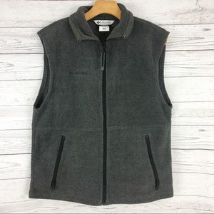Columbia fleece full zip gray sweater vest